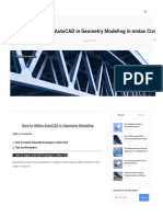 How To Utilize Autocad in Geometry Modeling in Midas Civi