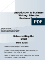 Introduction To Business Writing: Effective Business Emails