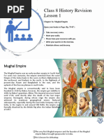 Class 8 History Revision Lesson 1: Chapter 3a: Mughal Empire