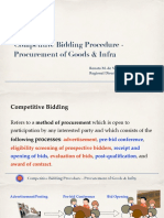 Competitive Bidding Procedure - Procurement of Goods & Infra