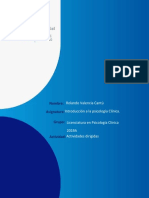 Actividades Dirigídas Semana 1 Psiciología Clínica