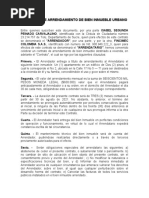 Contrato de Arrendamiento de Bien Inmueble Urbano