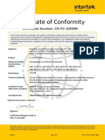 Certificate: of Conformity