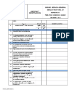 Check List Sucursal Construccion