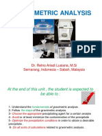 Gravimetric Analysis: Dr. Retno Ariadi Lusiana, M.Si Semarang, Indonesia - Sabah, Malaysia