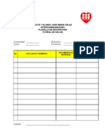 Planilla de Inscripcion Futsal