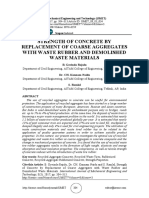 Strength of Concrete by Replacement of Coarse Aggregates With Waste Rubber and Demolished Waste Materials