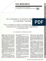 An Evaluation of Factors Significant To Lamellar Tearing