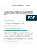 Tema 1. La Psiquis Como Objeto de Estudio de La Psicología