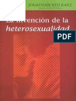 KATZ, Jonathan Ned - La Invencion de La Heterosexual