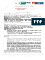 Actividades de Comprensión Lectura 2 Calixto Garmendia