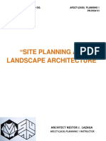 Site Planning and Landscape Architecture