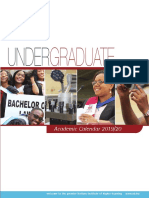 UNDERGRADUATE CALENDAR Mmadikolo