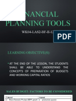 Financial Planning Tools: WK04-LAS2-BF-II-12