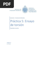 Práctica 5: Ensayo de Torsión: Laboratorio - Resistencia de Materiales