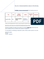 Title Level Section/ Duty Station Position Requisition No. Closing Date