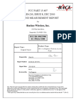 FCC PART 15.407 IC RSS-210, ISSUE 8, DEC 2010 Test and Measurement Report