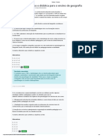 Avaliação Diretrizes Curriculares e Didática para o Ensino de Geografia