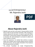 Social Entrepreneur Mr. Rajendra Joshi