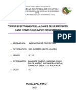 Grupo 10 - Caso Complejo Olimpico de Montreal (Dirigir Efectivamente El Alcance de Un Proyecto)