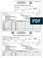 Animal Bite Treatment Record