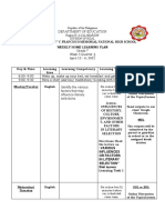 Department of Education: Carlos "Botong" V. Francisco Memorial National High School Weekly Home Learning Plan