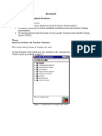 Practical 4: Theory Spectrum Analyzer and Function Generator