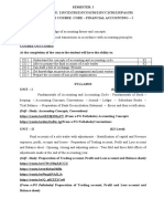 Financial Accounting - Syllabus - July 2021