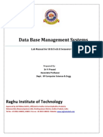 Dbms Lab Manual