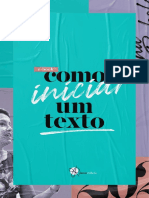 Ebook Como Iniciar Um Texto