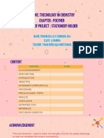 Theme: Thecnology in Chemistry Chapter: Polymer Title of Project: Stationery Holder