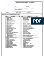 Formulario Reporte de Inspeccion de Vehiculo Liviano