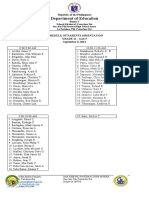 Schedule of Parents Orientation