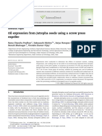 Oil Expression From Jatropha Seeds Using A Screw Press Expeller