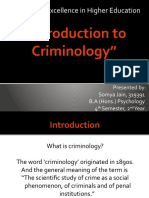 Introduction To Criminology