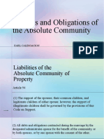 Section 3. Charges and Obligations of The Absolute Community