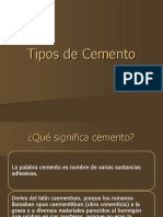 Tipos de Cemento