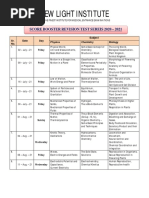New Light Institute: Score Booster Revision Test Sereis 2020 - 2021