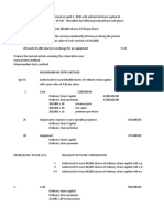 Corporation Issuance of Shares Illutsrative Problem