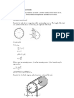 Thin-Walled Pressure Vessels: F= pA=pDL T=σ A F F=2 T pDL=2 σ tL σ pD ,the formula may be p p D