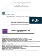 Carry Out Measurement and Calculations: Lesson 5