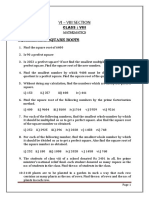 CBSE Class 8 Mathematics Worksheet - Square and Square Roots