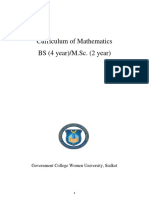 Curriculum-Of Mathematics Government College Women University, Sialkot