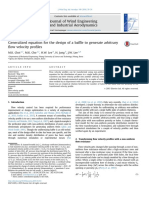 Generalized Equation For The Design of A Baffle To Generate Arbitrary Flow Velocity Profiles