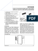 HCF4033B: Decade Counter/Divider With Decoded 7-Segment Display Output and Ripple Blanking