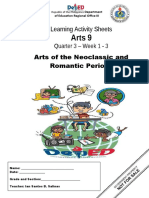 Arts 9: Learning Activity Sheets