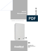 Delfis Monothermal: Installation, Use and Maintenance