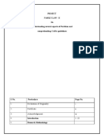 Understanding Several Aspects of Partition and Comprehending CARA Guidelines