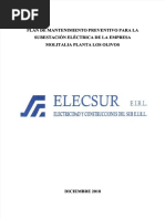 PDF Plan de Mantenimiento Preventivo para La Subestacion Electrica de La Empre DL