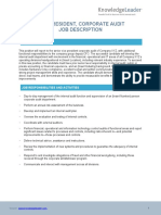 VP Corporate Audit Job Description